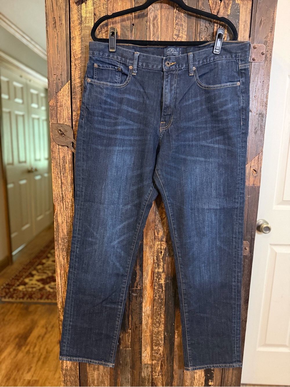 Lucky Brand 410 Athletic Fit Jeans Men 36x32 Dark Wash Denim Straight Slim